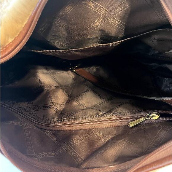 Authentic Longchamp Vintage Rabbit Fur Leather Hobo Shoulder Bag Made in France - Picture 11 of 12